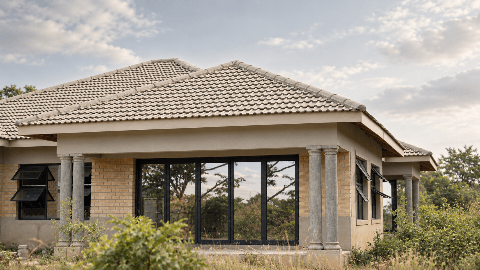 Exterior of a masonry house